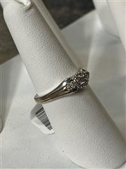 Diamond Ring 11 Dias .31 Carat TW 10K White Gold 3.77g Size 7